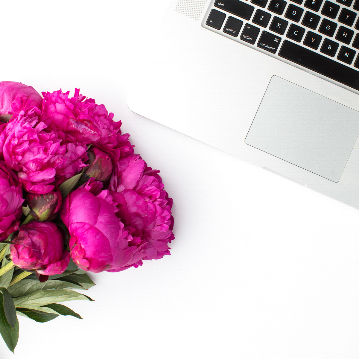 Keyboard + Peonies